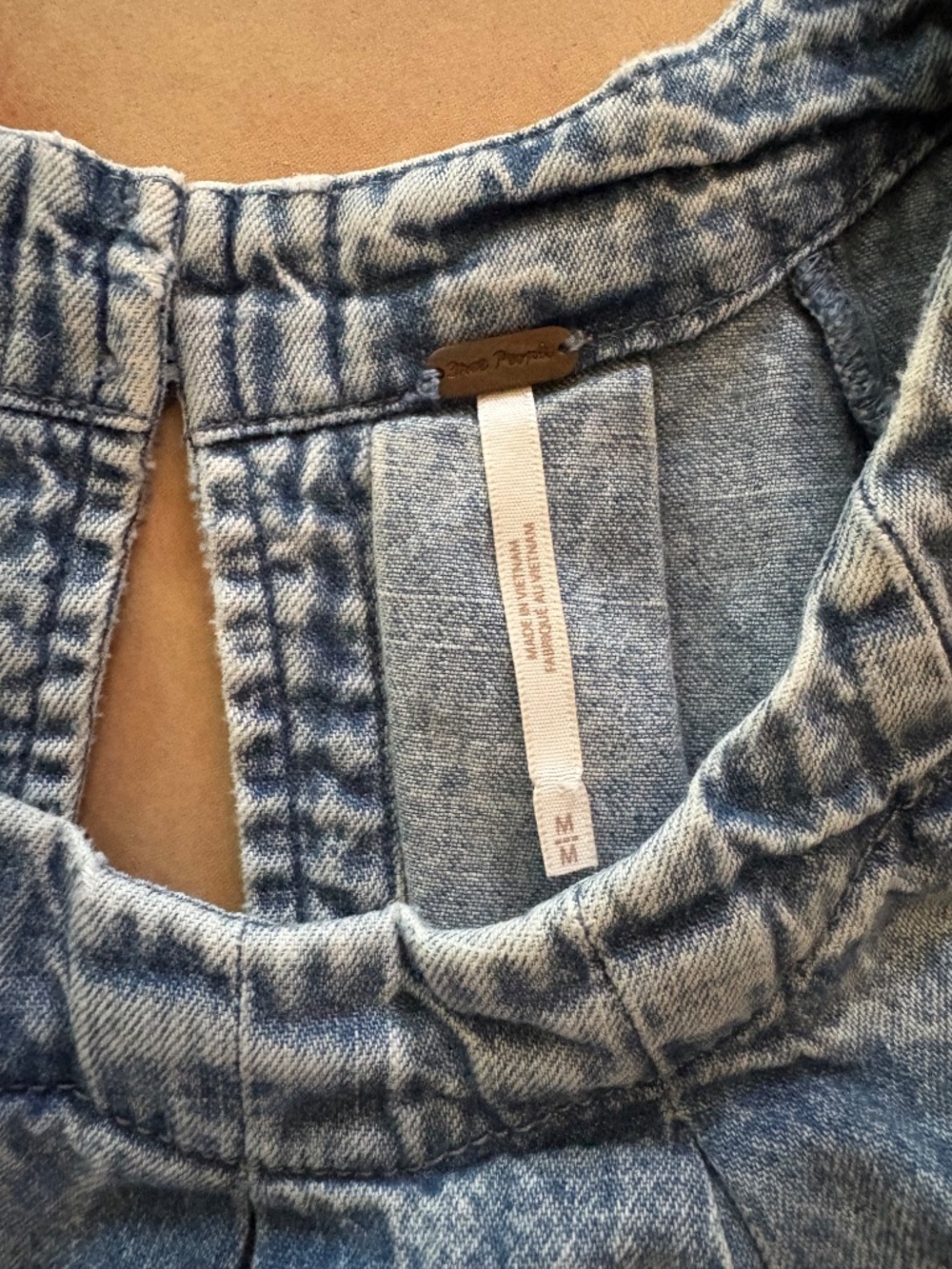 Free People Light Blue Denim Mini Dress - Picture 4 of 6